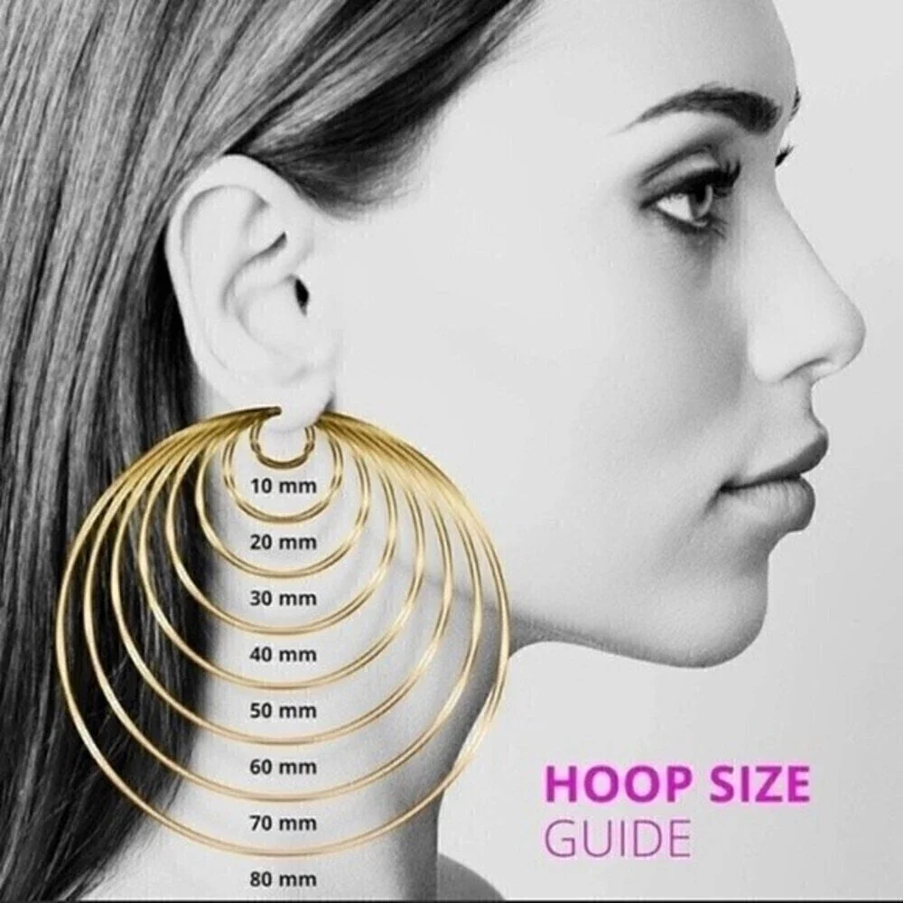 NEW Sterling SILVER Hoop Earrings 2 inch hoop MSRP: $140